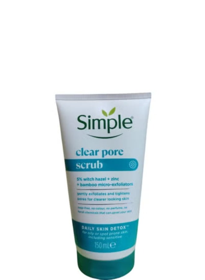 simple Daily Skin Detox clear pore scrub 150 ml - Image 2